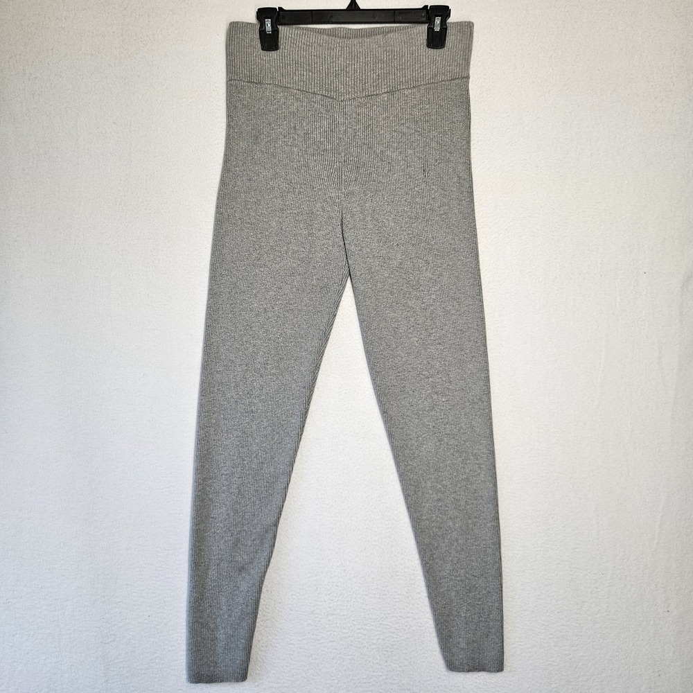 Tommy John Women's Ribbed Sweater Leggings Gray Sz Med Loungewear Quiet Luxury